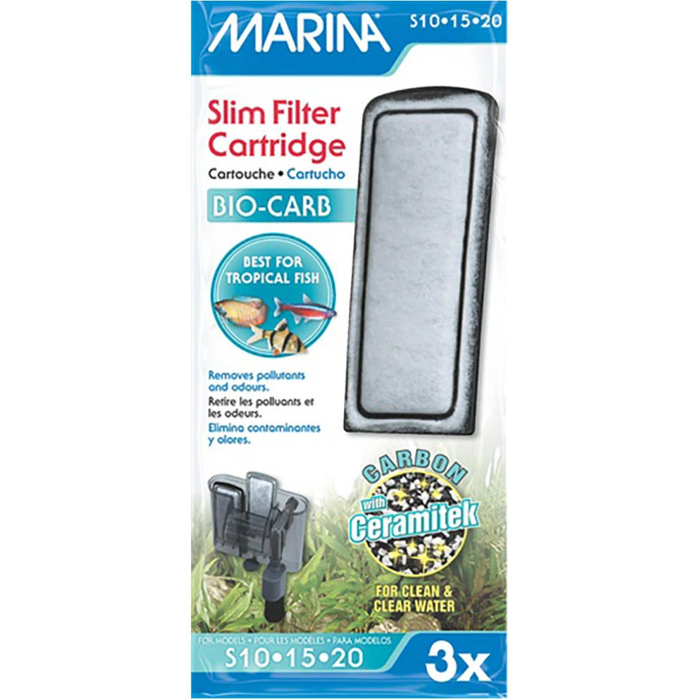 RC Hagen A291 Marina Slim Filter Carbon Plus Ceramic Cartridge 3-pk