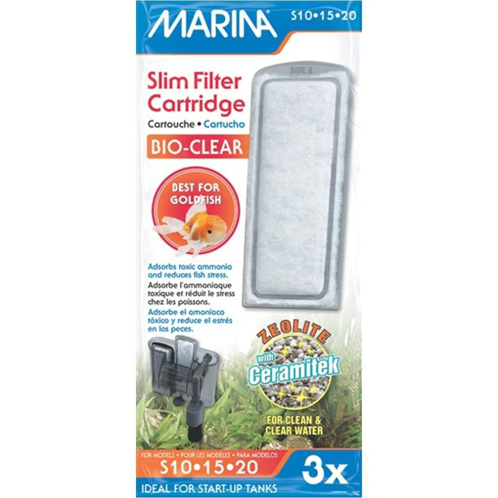 RC Hagen A293 Marina Slim Filter Zeolite Plus Ceramic Cartridge 3-pk