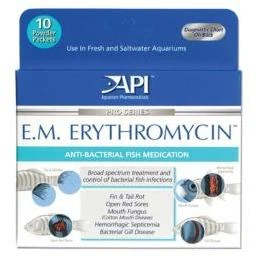 Mars Fishcare North Amer - E.m. Erythromycin Powder 10 Pack - 55P