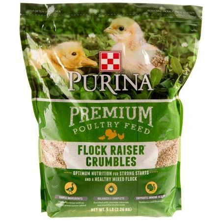 Purina Flock Raiser Crumbles, 5 Pound Bag