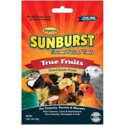 Sunburst Gourmet Natural Treats - True Fruits For Conures, Parrots & Macaws, 5 Oz