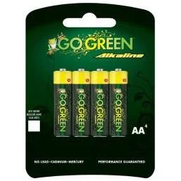 PerfPower Go Green &quot;AA&quot; Alkaline Batteries 4 Pack
