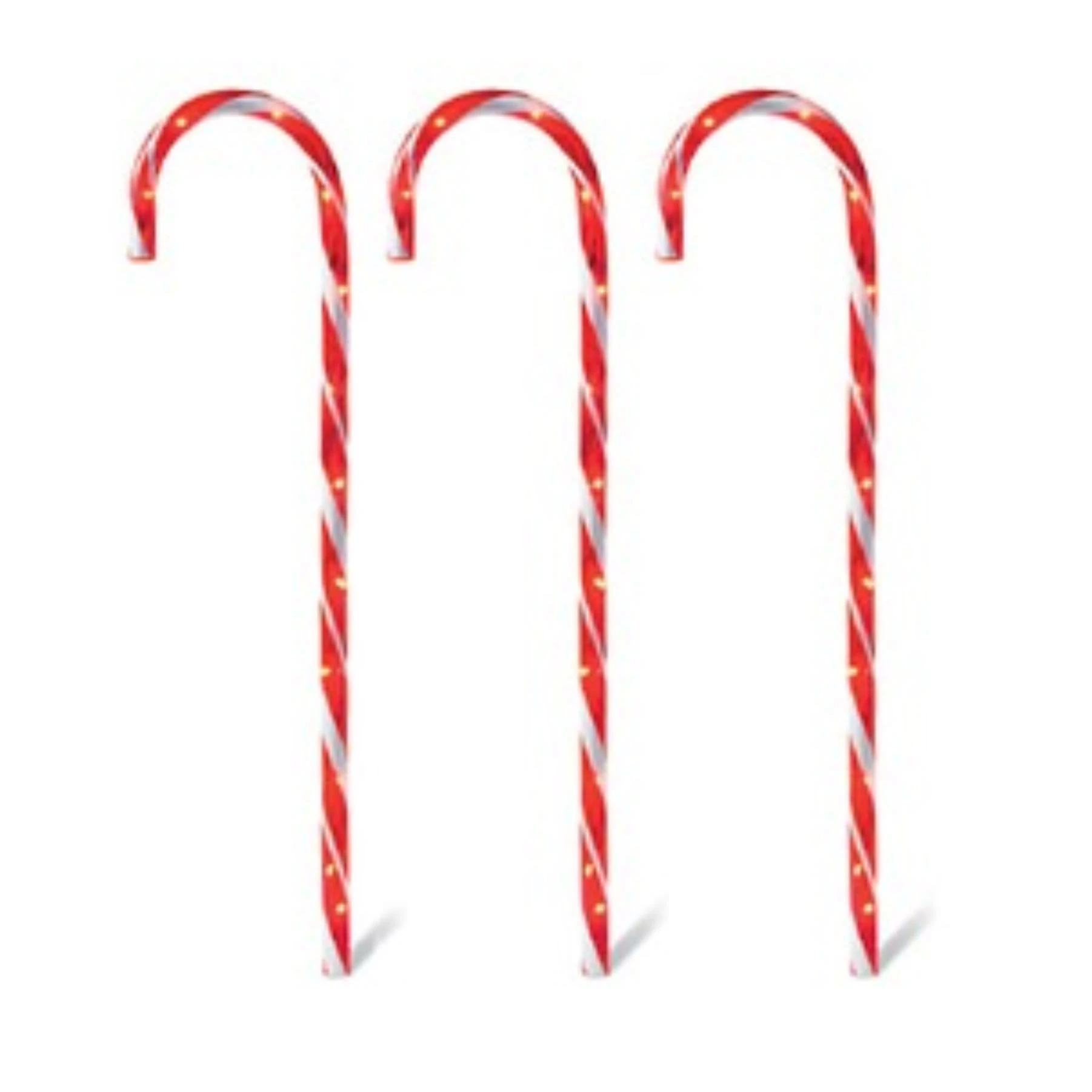Sylvania Holiday Ornaments & Decor 27 in. Lighted Red Candy Cane Pathway Markers (3-Pack) V21258-56