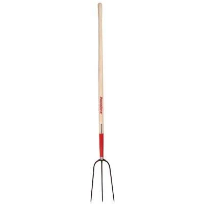 RAZOR-BACK Hay Fork, 3 Oval Tine, Hardwood Handle, 48-In.