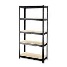 Hirsh Industries HID17188 5-Shelf Unit- 36in.x16in.x72in.- Black