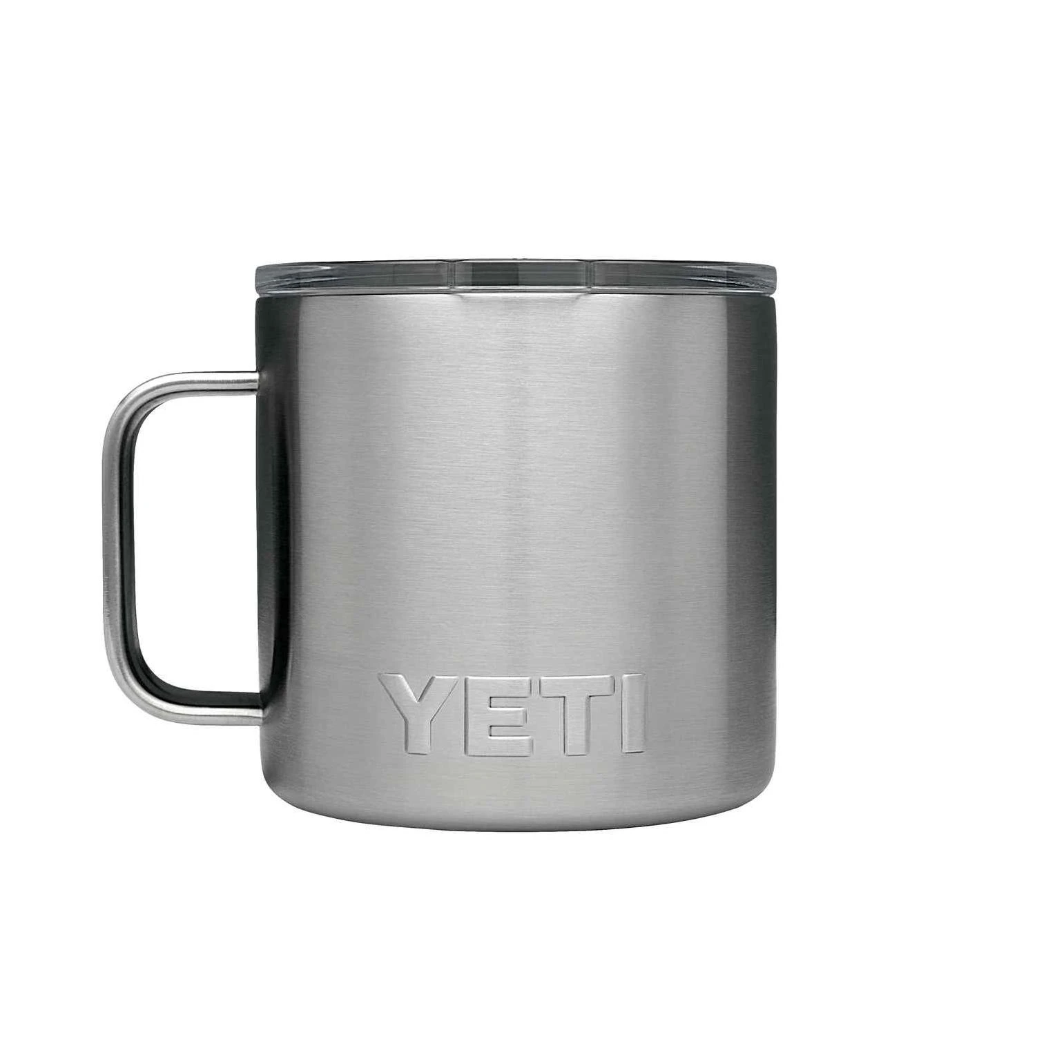 YETI Rambler Silver Stainless Steel Insulated Mug BPA Free 14 oz.