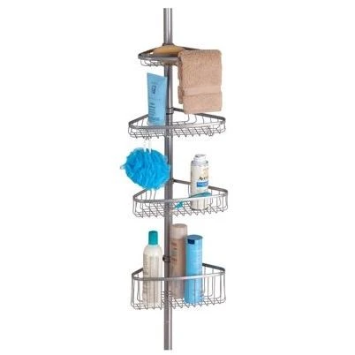 York Tension Caddy 2, Polished Chrome Metal and 4 Baskets