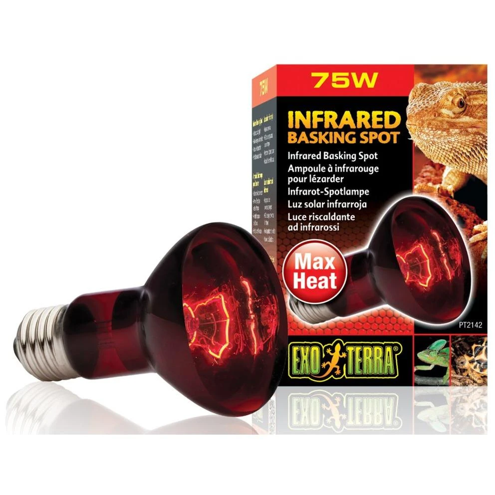 Exo-Terra Infrared Basking Spot Lamp 75W, 75 W / 2.5 IN