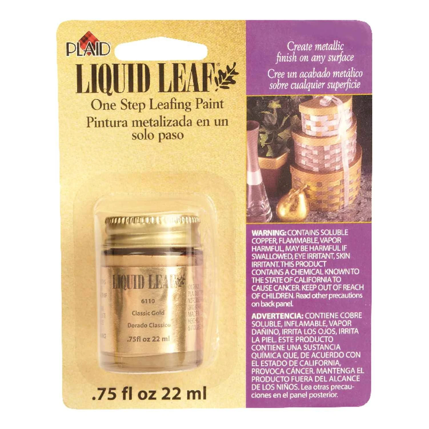 Plaid Metallic Classic Gold Glaze 0.8 oz.