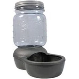 Petmate 684735 Mason Jar Replendish Dry Food Feeder - 2 Pound Capacity