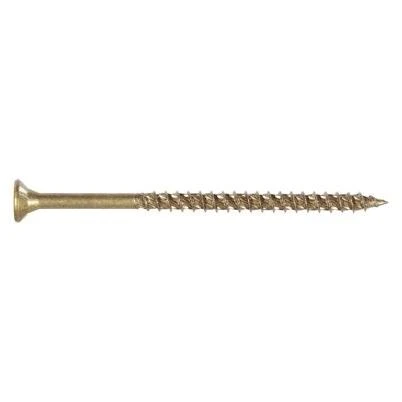 Power Pro Exterior Wood Screws, Self-Drilling, Bronze Ceramic, 1.25-In. x #8, 1-Lb.