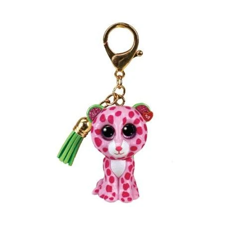 TY Beanie Boos - Mini Boo Collectible Clips - GLAMOUR the Pink Leopard (2 inch)