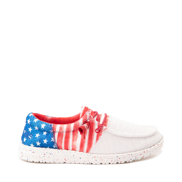 Womens Hey Dude Wendy Sox Americana Slip On Casual Shoe - Star Spangled