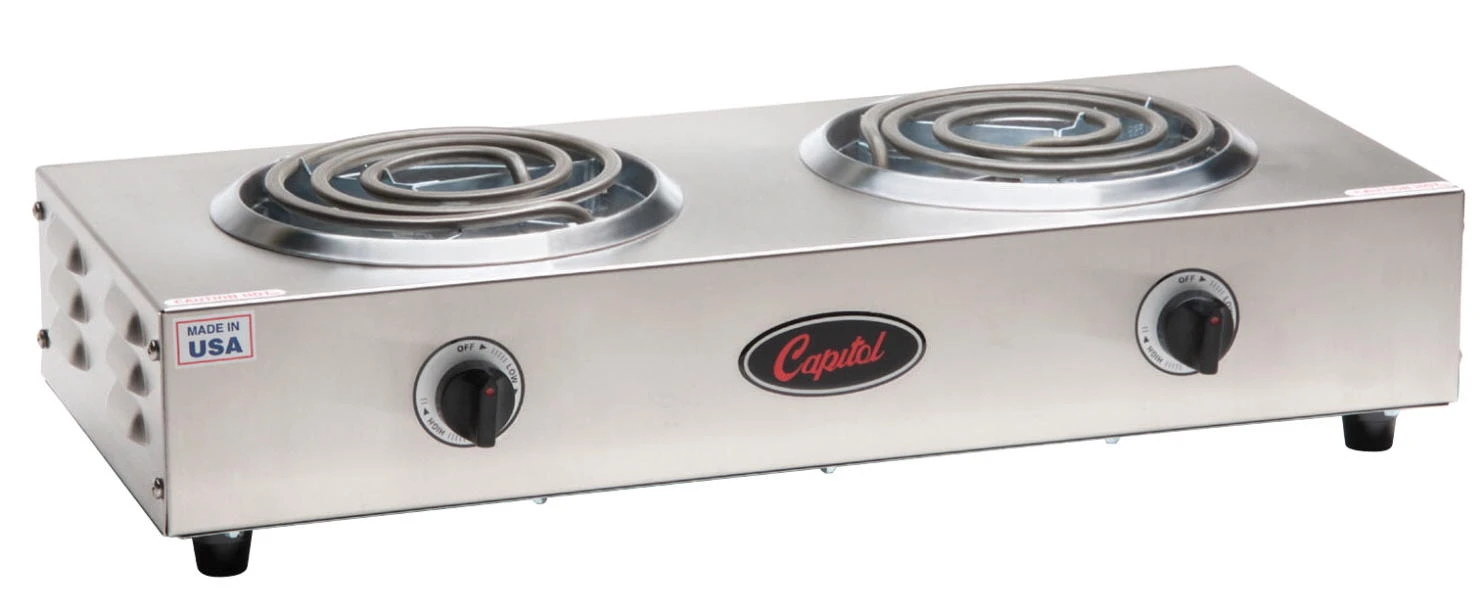 Capitol Range Double Burner, 17-1/2 X 3-1/2 X 11-1/2 Inches, 1650 Watts