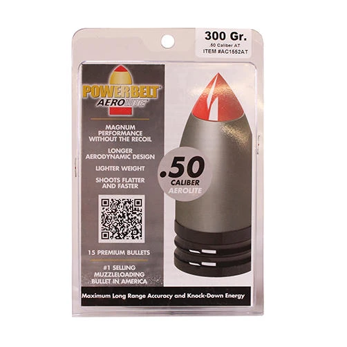 Powerbelt Bullets AC1552AT AeroLite AeroTip 50 Caliber Bullets - 300 Gr