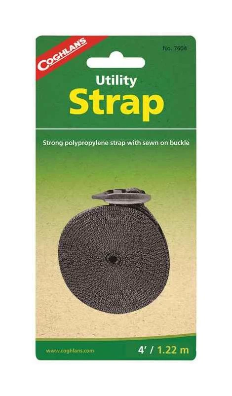 Coghlan's 4 ft. L Black Utility Strap 1 lb. 1 pk