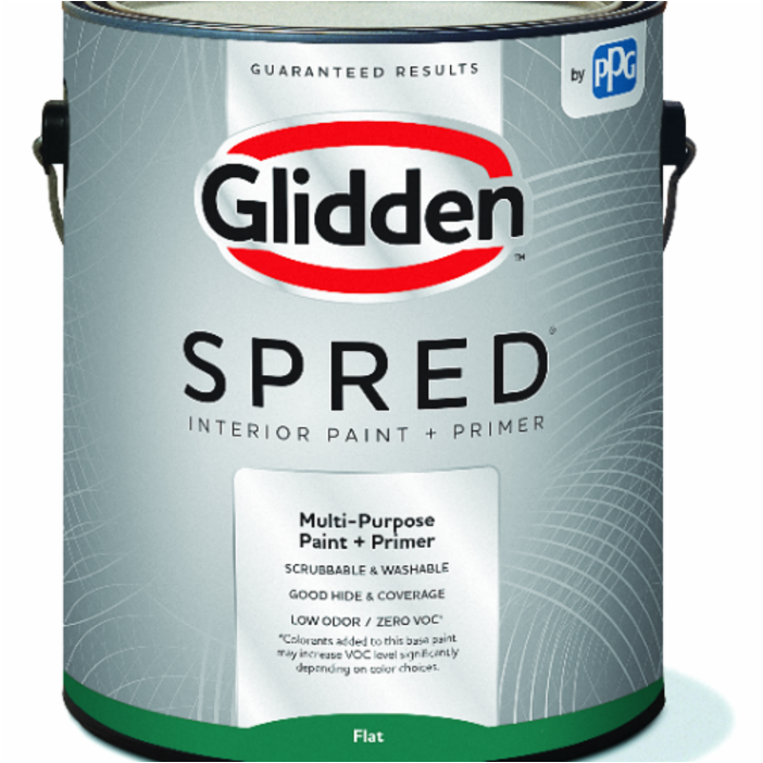 Glidden Spred Interior Paint + Primer Flat Midtone Base Gallon