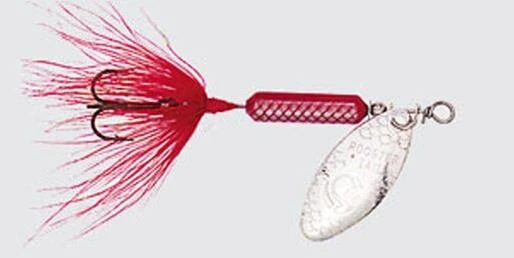 Worden's Original Rooster Tail Spinner Lure, 1/8 Ounce, Red Color