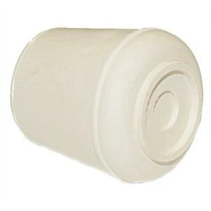 Furniture Leg Tip, Off White Rubber, 5/8-In.