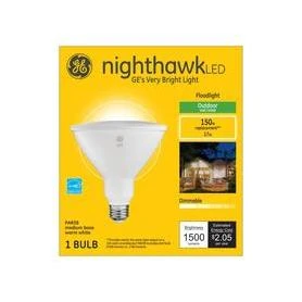 GE Nighthawk 150 W Equivalent Dimmable Warm White Par38 LED Light Fixture Light Bulb