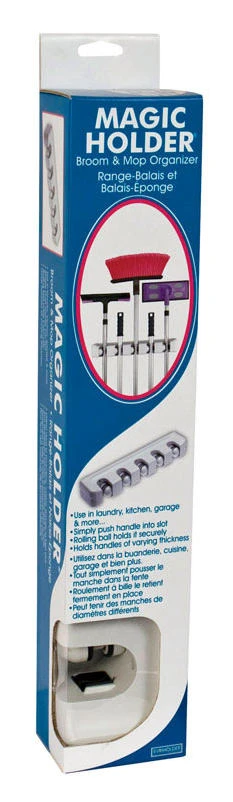 Evri Magic Holder 3-1/8 in. H X 2-1/2 in. W X 17-1/2 in. L White Mop Holder