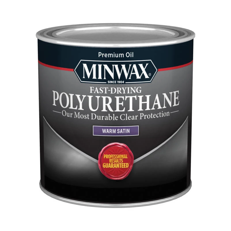 Minwax Warm Satin Clear Oil-Based Fast-Drying Polyurethane 0.5 pt