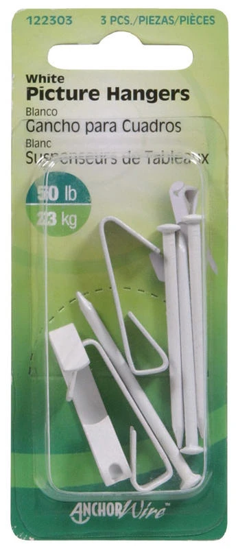 PCTR HNGR WHT 50# 3PK