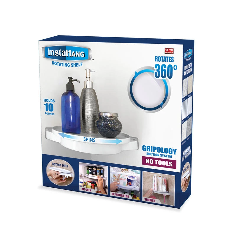 InstaHang As Seen on TV Rotating Shelf Plastic 1 pc