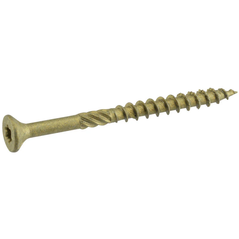 HILLMAN Power Pro No. 8 X 1-1/4 in. L Star Bronze Ceramic Coarse Wood Screws 220 pk