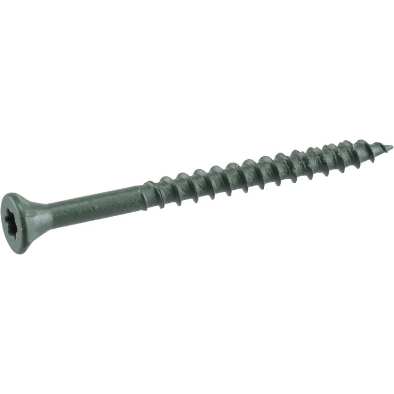 HILLMAN Deck Plus No. 10 Ga. X 3 in. L Green Star Flat Head Exterior Deck Screws 1 lb 62 pk