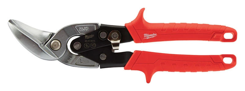 Milwaukee 10 in. Forged Alloy Steel Left Serrated Offset Aviation Snips 22 Ga. 1 pk