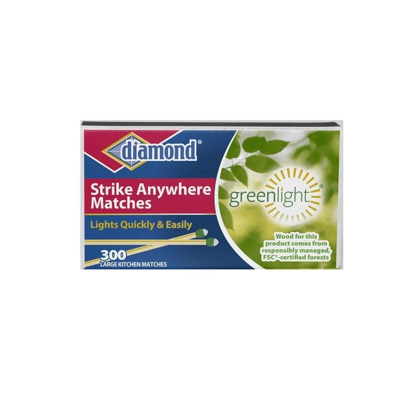 Diamond Greenlight 2 in. 31 L Strike Anywhere Matches 300 pc