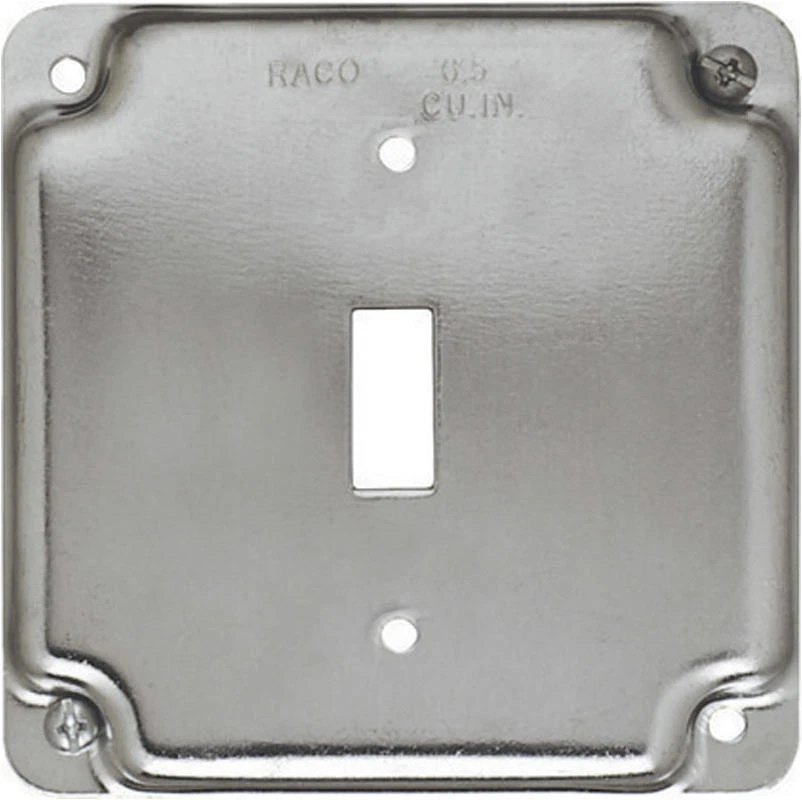 Raco Square Steel 2 gang 4 in. H X 4 in. W Box Cover
