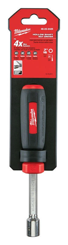 Milwaukee 7/16 in. SAE Hollow Shaft Nut Driver 7 in. L 1 pc