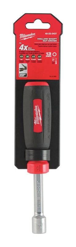 Milwaukee 13 Mm Metric Hollow Shaft Nut Driver 7 Inch Length Comfort Grip