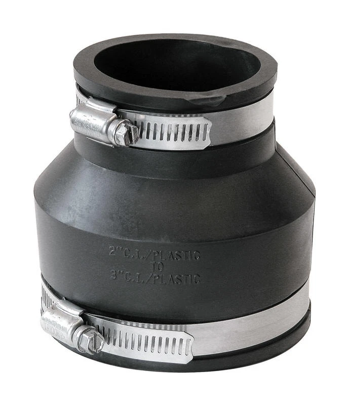 Fernco Schedule 40 3 in. Hub X 2 in. D Hub PVC Flexible Coupling 1 pk