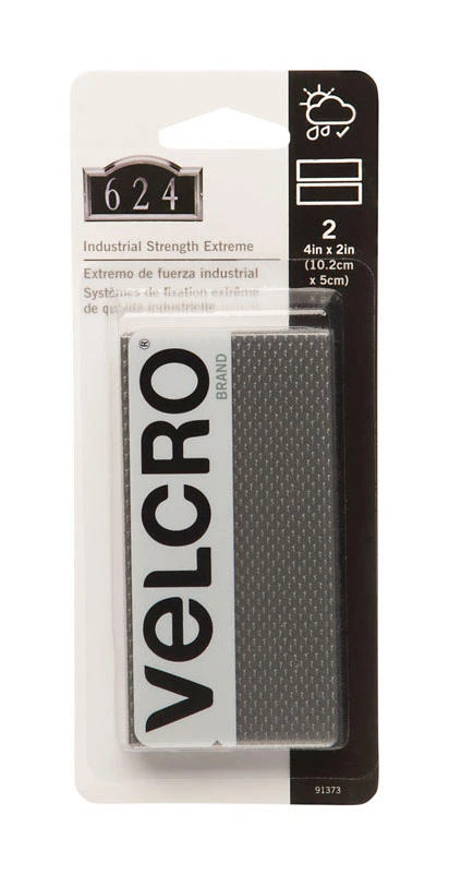 VELCRO Brand Extreme Outdoor Medium Nylon Hook and Loop Fastener 4 in. L 2 pk