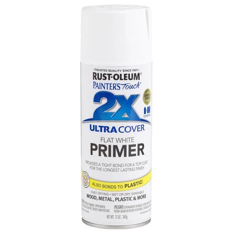 Rust-Oleum Painter's Touch 2X Ultra Cover Flat White Primer Spray 12 oz
