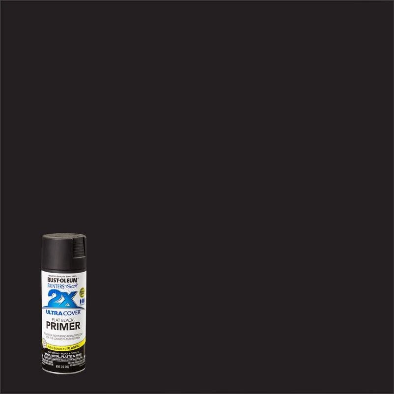 Rust-Oleum Painter's Touch 2X Ultra Cover Flat Black Spray Paint 12 oz