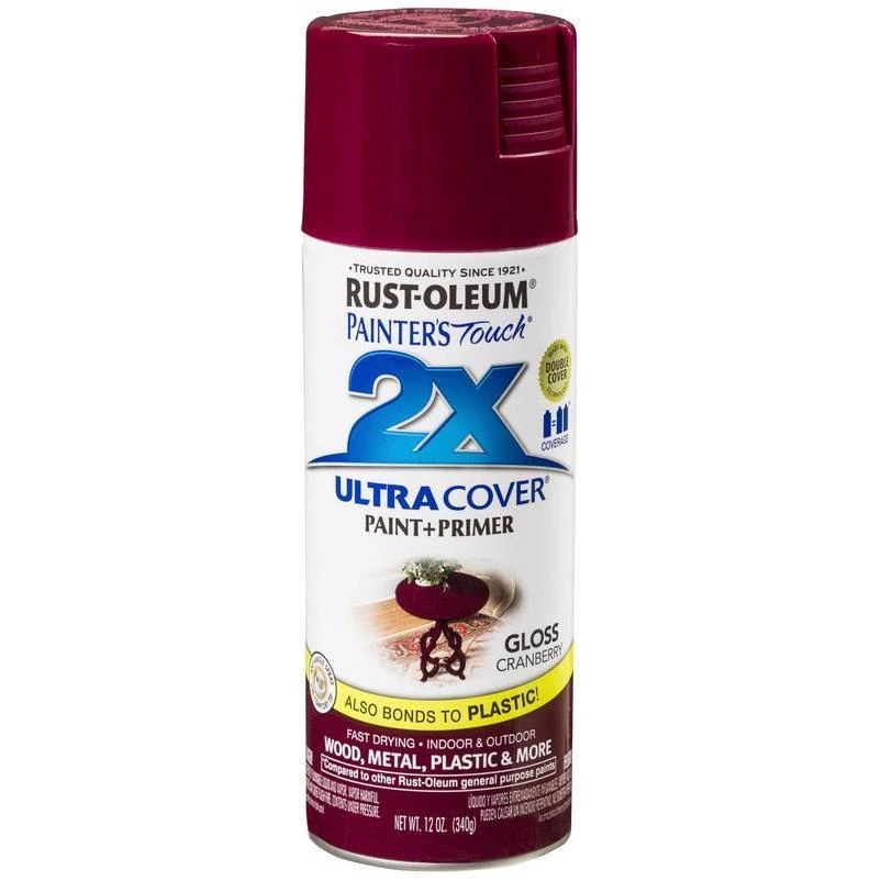 Rust-Oleum Painter's Touch 2X Ultra Cover Gloss Cranberry Spray Paint 12 oz