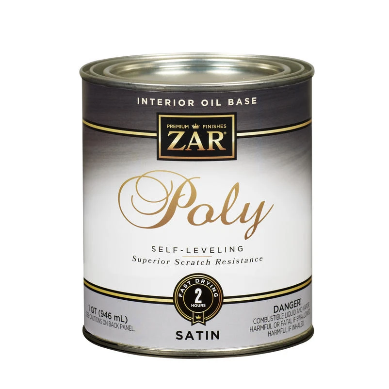 ZAR Ultra Satin Clear Oil-Based Polyurethane Fast Dry Wood Stain 1 qt