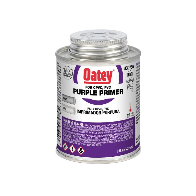 Oatey Purple Primer and Cement For CPVC/PVC 8 oz