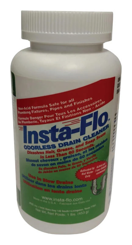 Insta-Flo Crystals Drain Cleaner 1 lb