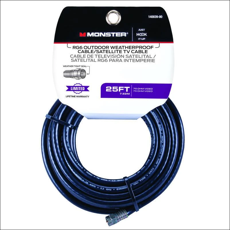 VIDEO COAXIAL CABLE 25'L
