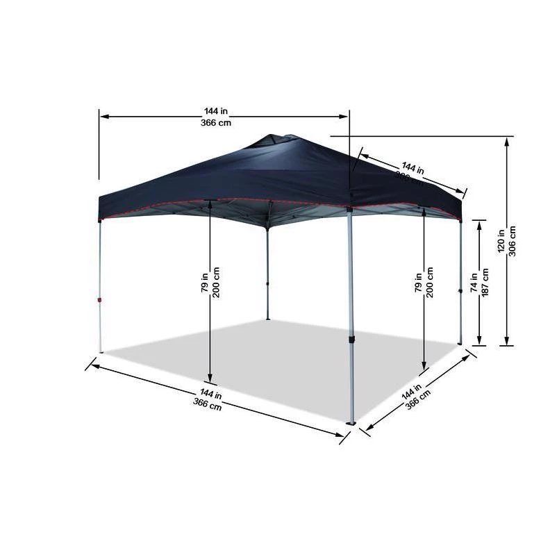 Crown Shades One Touch Polyester Canopy 10 ft. H X 12 ft. W X 12 ft. L