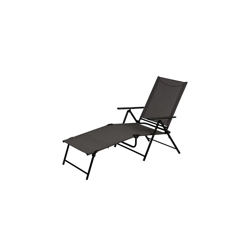 LIVING ACCENTS Living Accents Black Steel Frame Sling Lounge Chair Gorham s Ltd