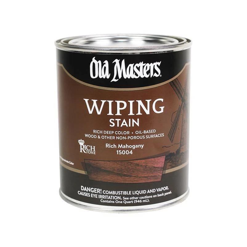 Old Masters Semi-Transparent Rich Mahogany Oil-Based Wiping Stain 1 qt