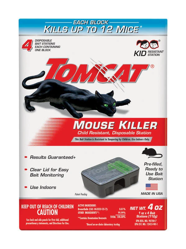 Tomcat Bait Station Blocks For Mice 4 pk Tomcat Bait Station Blocks For Mice 4 pk