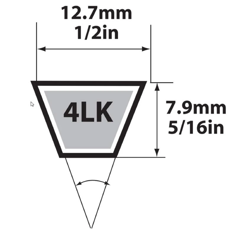 V BELT 1/2" X 95"