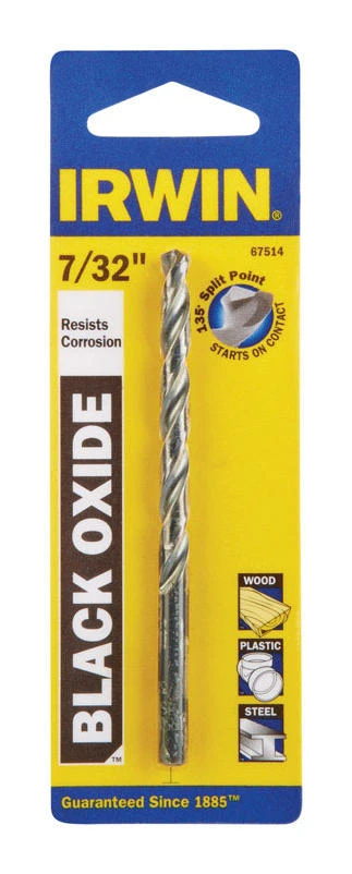 DRILL BIT 7/32"BLK OXIDE